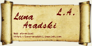 Luna Aradski vizit kartica